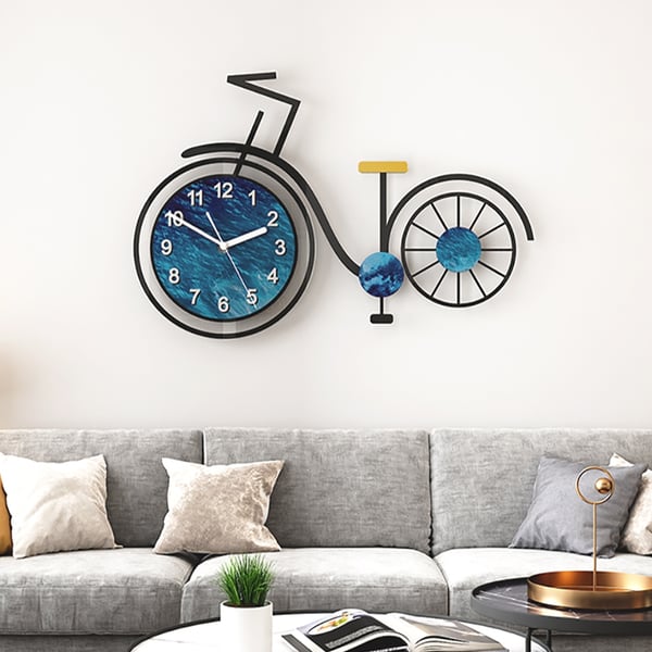 Đồng hồ treo tường xe đạp trang trí nội thất