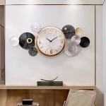 Tranh đồng hồ treo tường kim loại hình tròn trang trí nội thất